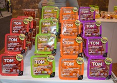 TOMZ tomatoes on display at NatureFresh Farms. The company also show offered a virtual reality tour of its bell pepper production and tomato and harvest. It's an educational tool to show the story behind the pepper and the tomato.